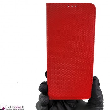 Telone atverčiamas dėklas - raudonas (Motorola Moto E13)
